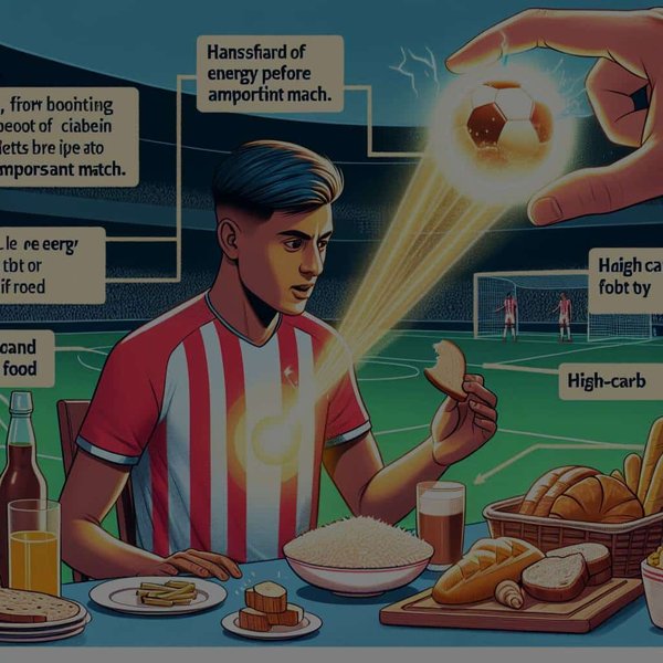 Quel est le rôle des glucides dans l'alimentation d'un joueur avant un match important?